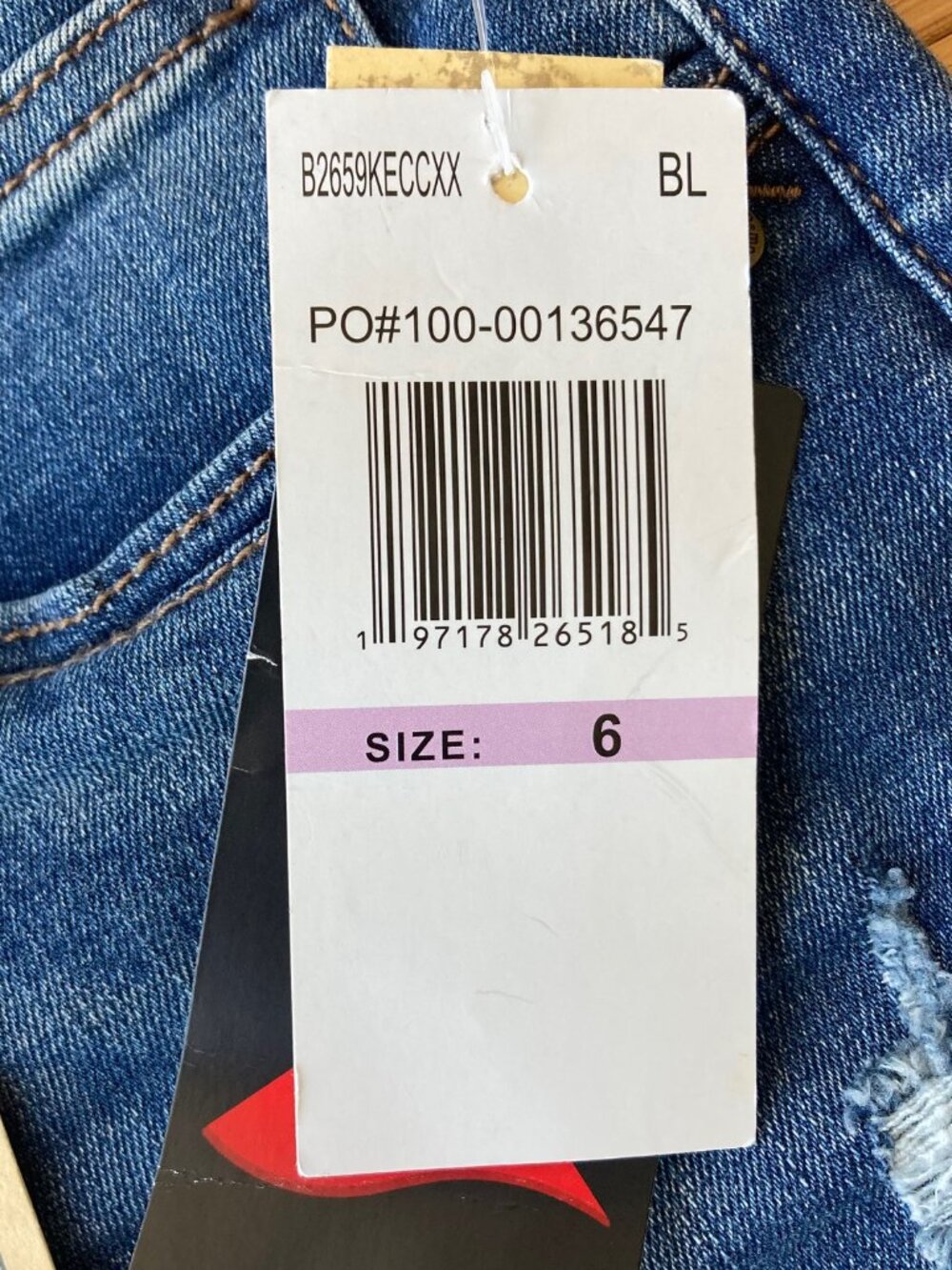 Democracy Ab Solution High Rise Out There Flare Jeans Raw Hem Womens 6 Blue NWT - Picture 4 of 11